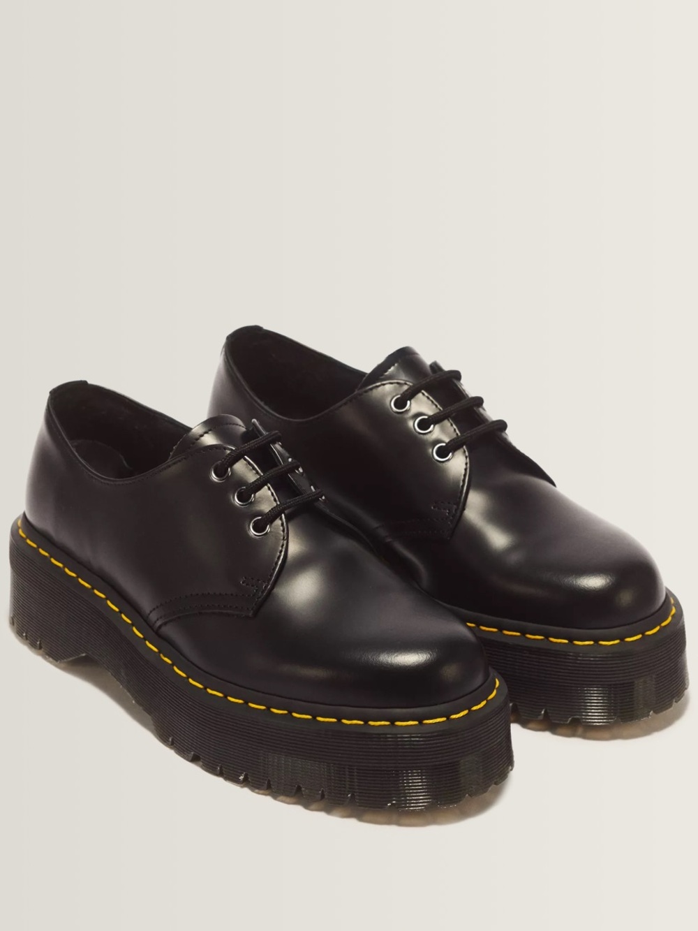 1461 SMOOTH LEATHER PLATFORM SHOES like new